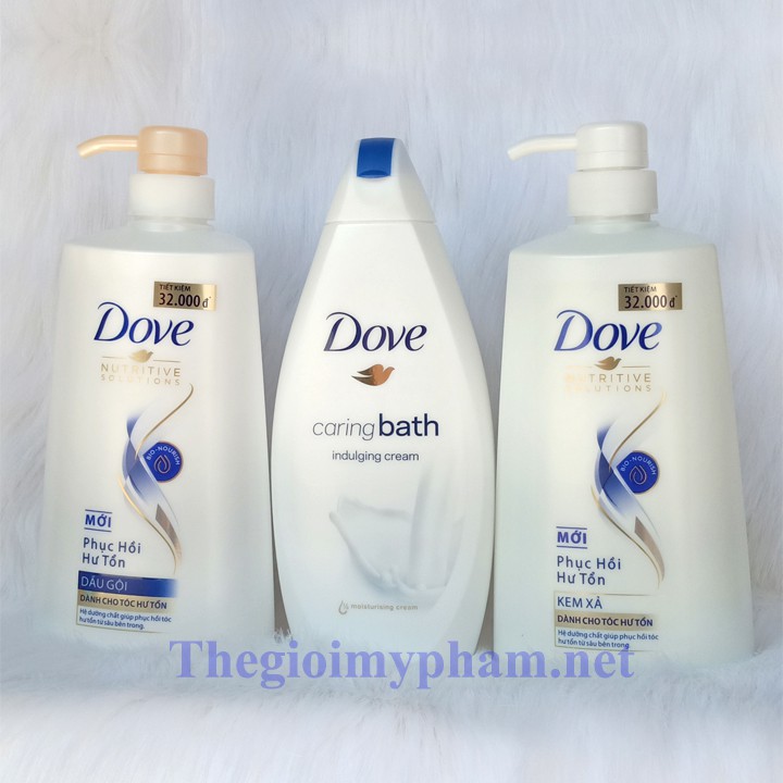 Combo Xả Dove 650g + Gội Dove 650g + Sữa Tắm Dove Đức 500ml Mẫu Mới