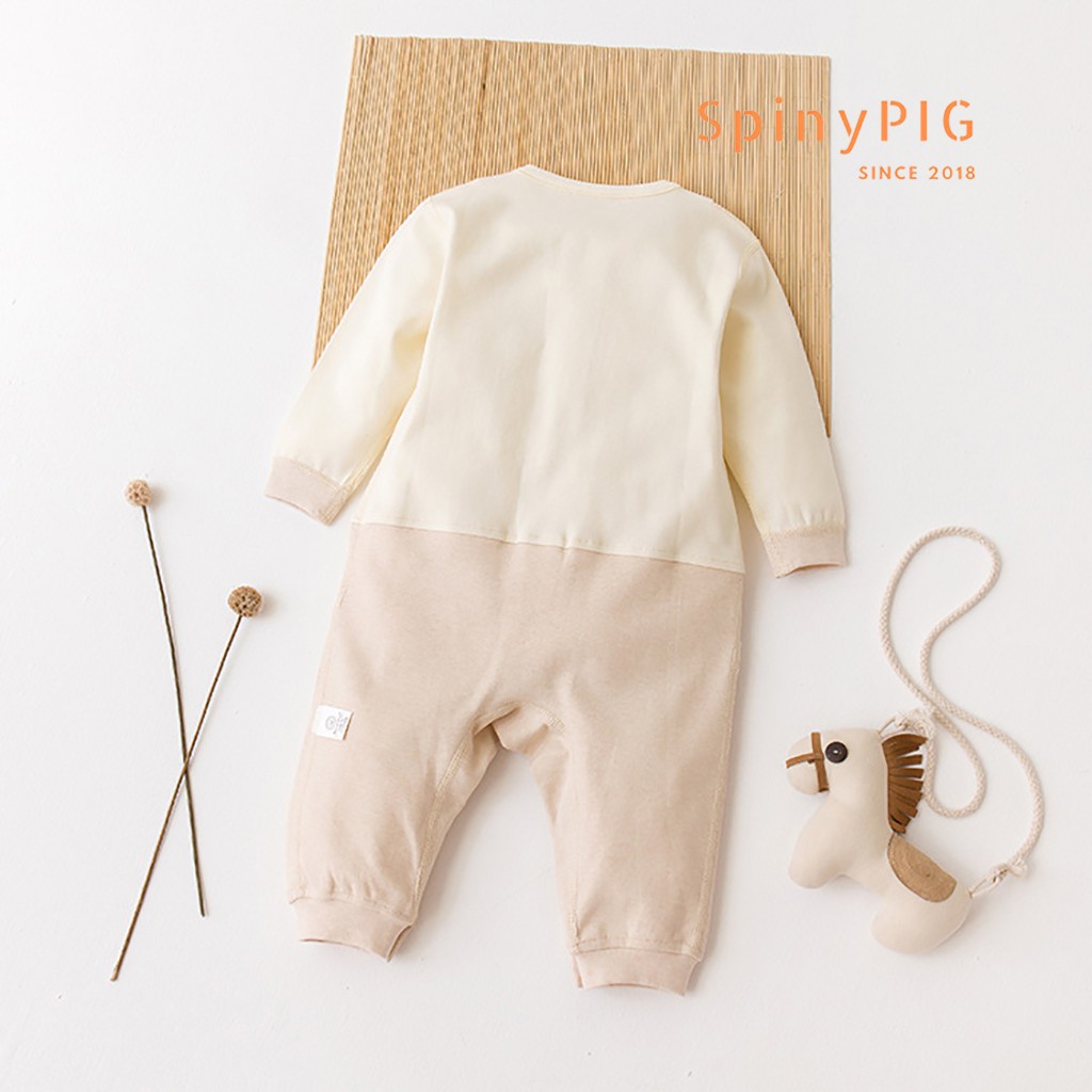 Bộ body dài tay sơ sinh 0-2 tuổi 100% cotton tự nhiên không chất tẩy nhuộm an toàn cho bé