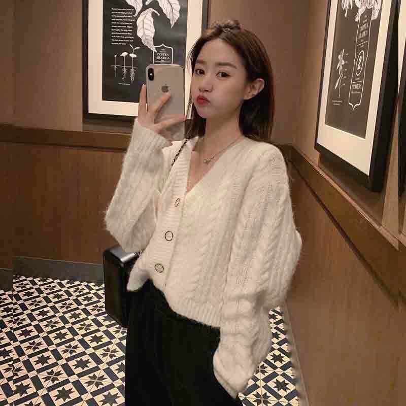 ÁO KHOÁC CARDIGAN LEN LÔNG THỎ CAO CẤP NỮ CD555