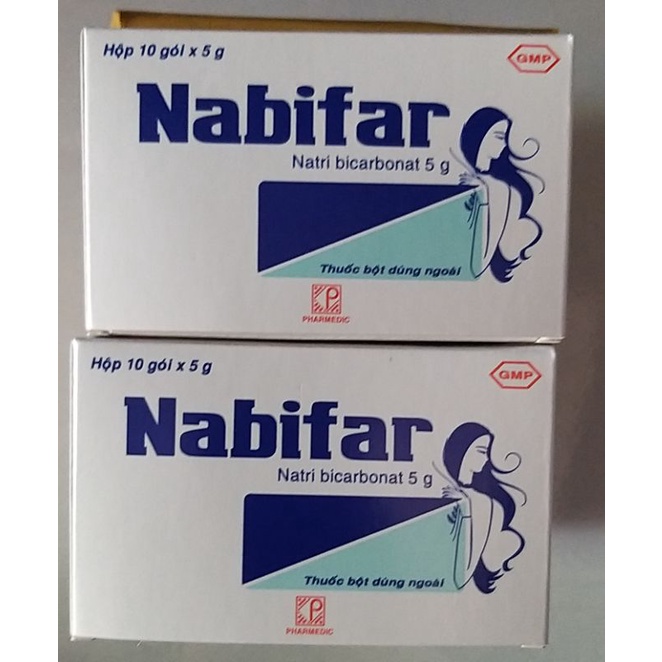 Nabifar gói rửa phụ khoa hộp 10 gói