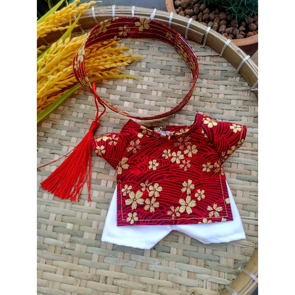 Outfit doll 20cm - Set áo dài cho doll