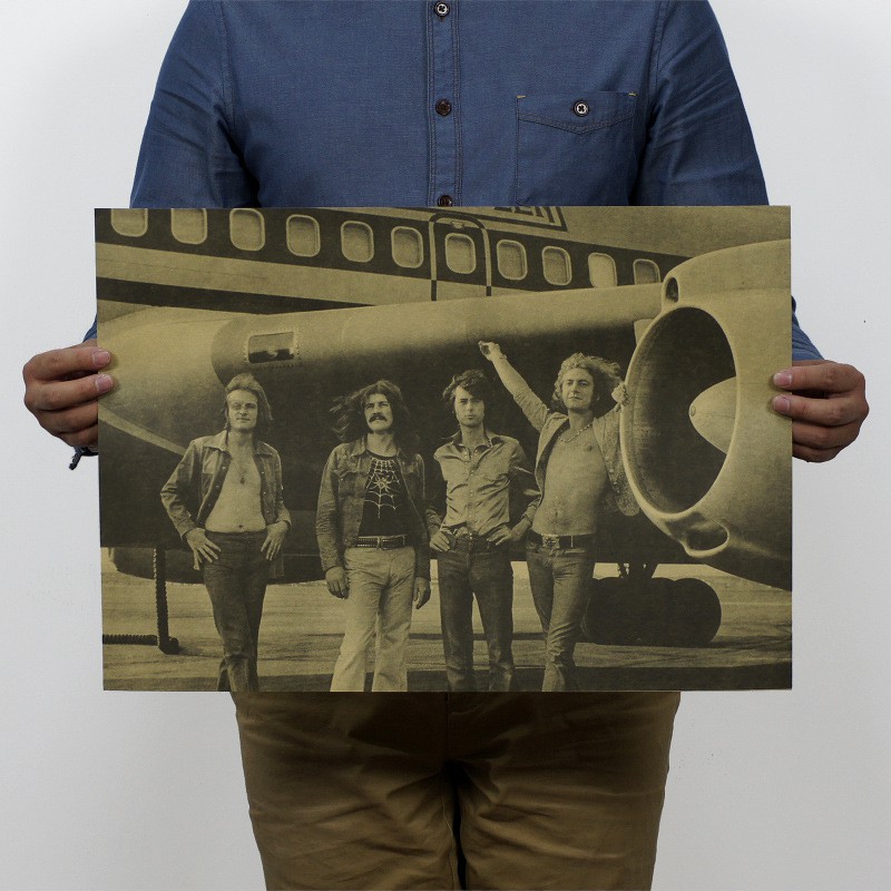 Poster treo tường in hình nhóm nhạc zeppelin