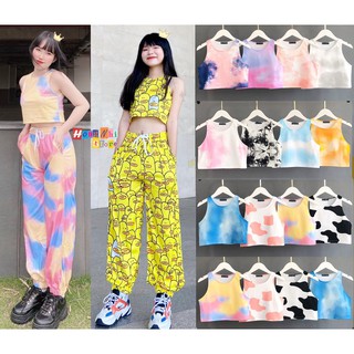 Áo 3 Lỗ Ngược Croptop Ulzzang 3D Dưới 52kg Loang Màu Dáng Ôm Body - MM