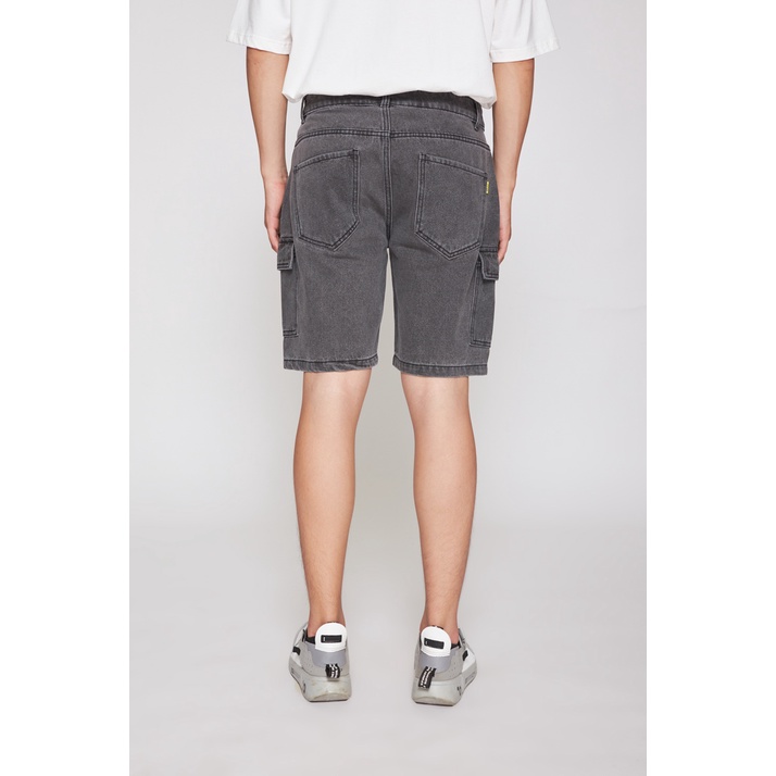 Quần Short BOO Jeans Nam Dáng Cơ Bản Phối Túi Hộp Cá Tính Logo BOOLAAB