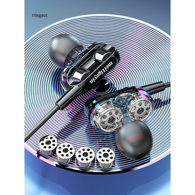 Tai nghe kim loại RGA 3.5mm hai lõi di động cho game thủ