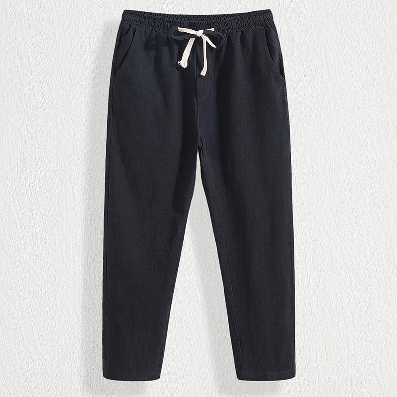 Quần dài vải ống rộng mỏng 9 tấc thời trang mùa hè trẻ trung cho nam