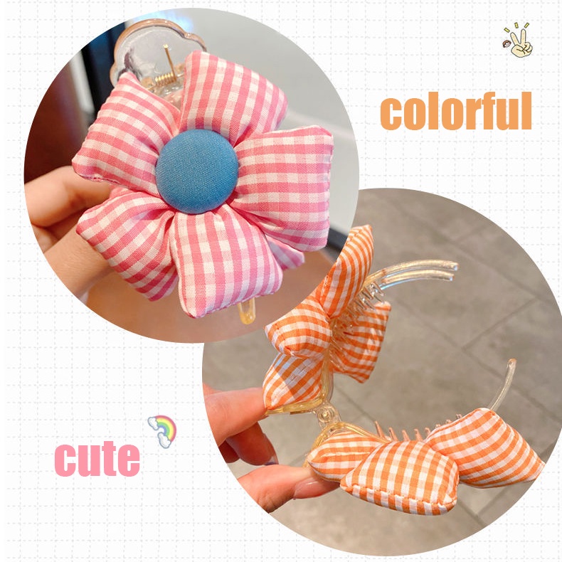 Kẹp Tóc Hoa Lớn Nhiều Màu Sắc Màu Hồng / Vàng / Xanh Lá / Hồng / Tím Dễ Thương Cho Bé Gái