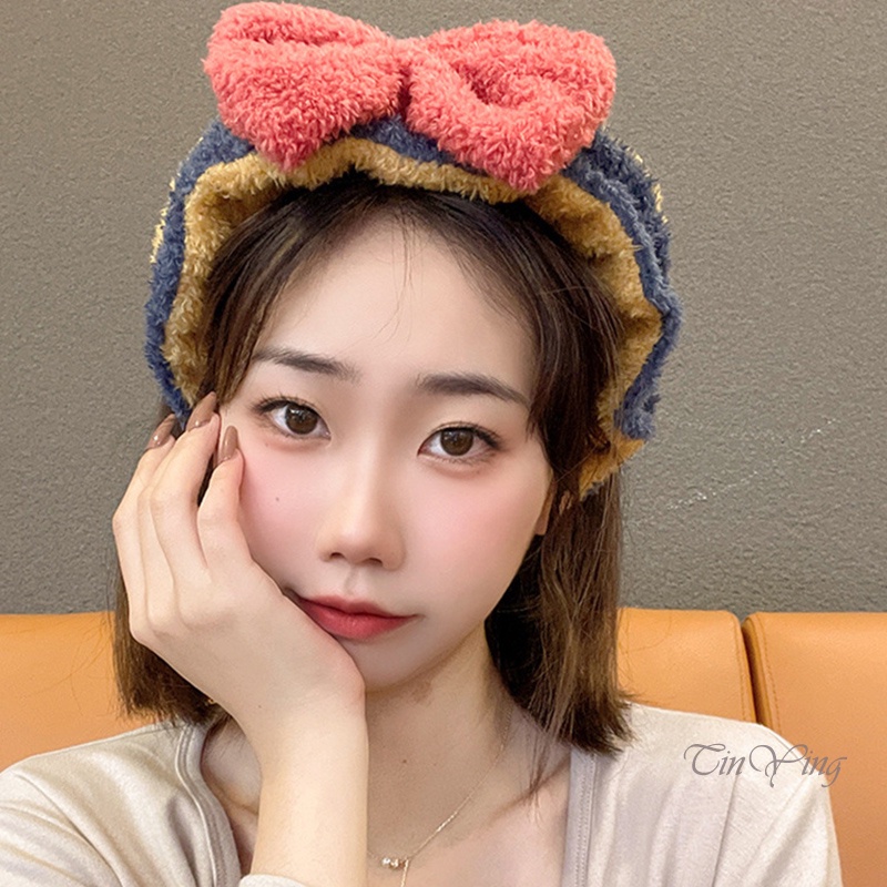 GETNOIVAS Băng đô mềm co giãn đính nơ thiết kế đơn giản thanh lịch cho nữ