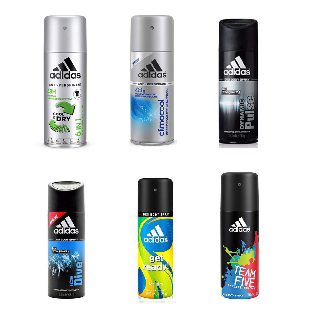 Xịt Khử Mùi Toàn Thân Nam Ngăn Mồ Hôi Adidas 150ml
