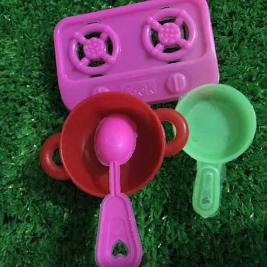Đồ chơi búp bê - Chén bát dĩa, ly, bộ ấm trà, xoong chảo - vật dụng nhà bếp cho búp bê