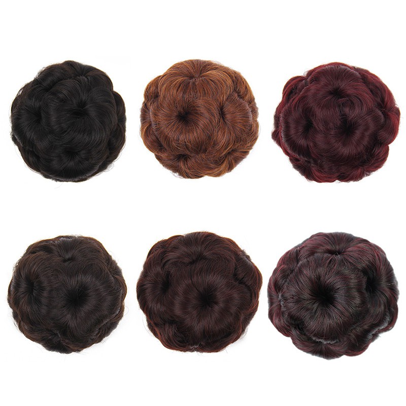 Búi tóc giả uốn xoăn cho nữ, có 6 màu