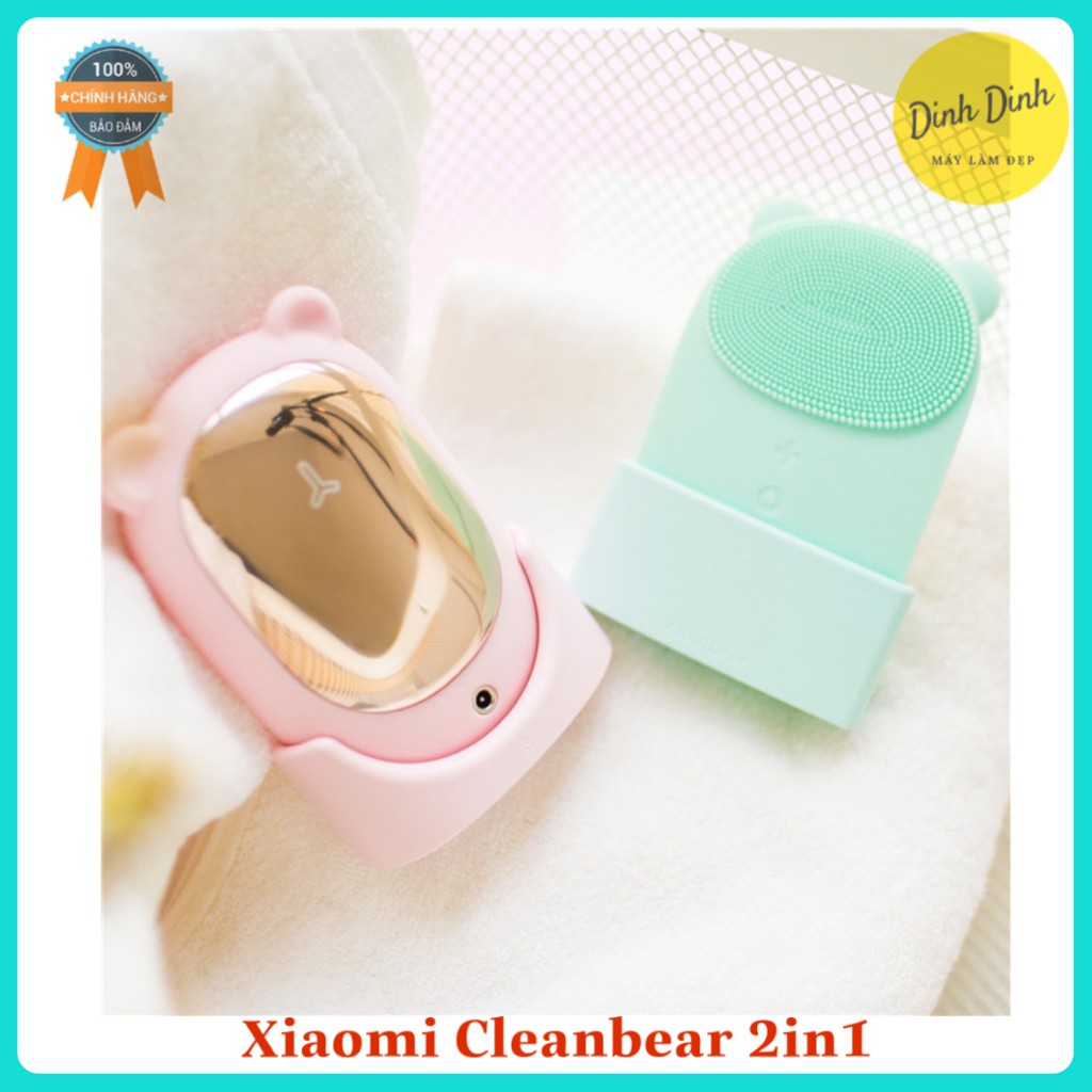 Máy rửa mặt Xiaomi Clean Bear 2in1 Chính Hãng điện di nóng, massage sạch mụn đầu đen chống nước