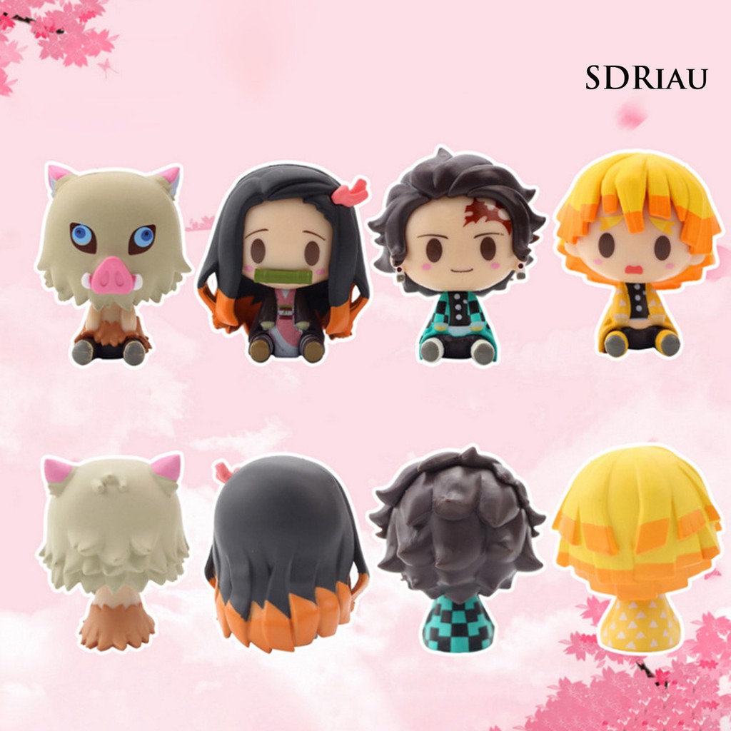 Bộ 4 Tượng Mô Hình Nhân Vật Anime Thiết Kế Dễ Thương