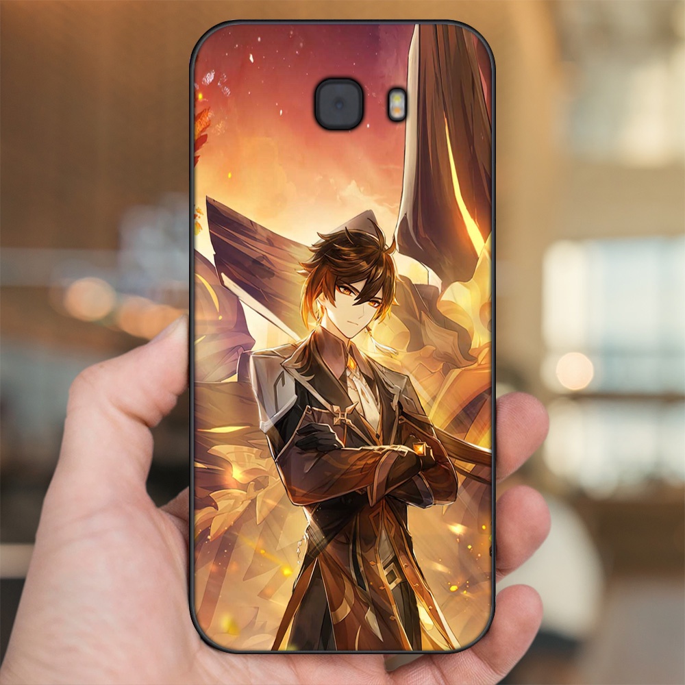 Ốp lưng Samsung C9 Pro viền đen in hình Zhongli Genshin Impact