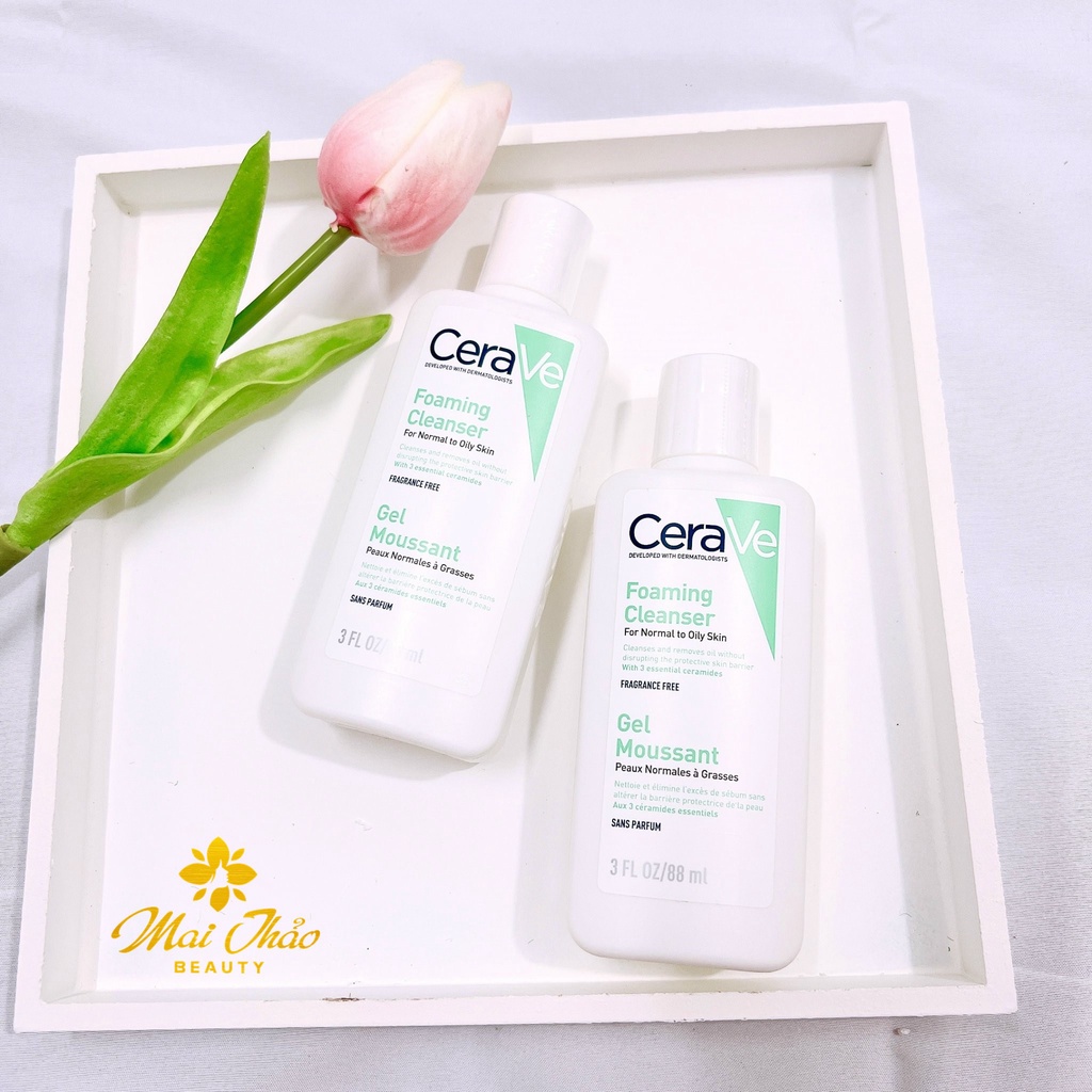 Sữa rửa mặt cho da thường đến da dầu CeraVe Foaming Cleanser Gel Moussant