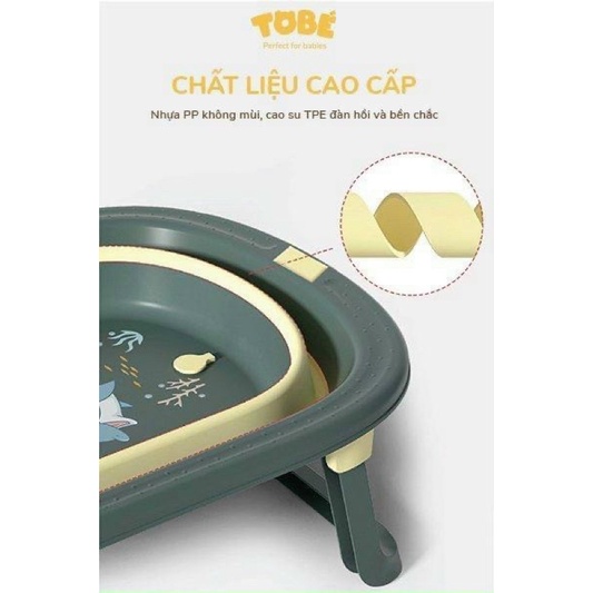 Chậu tắm bé - Thau tắm gấp gọn siêu xinh hãng Tobé