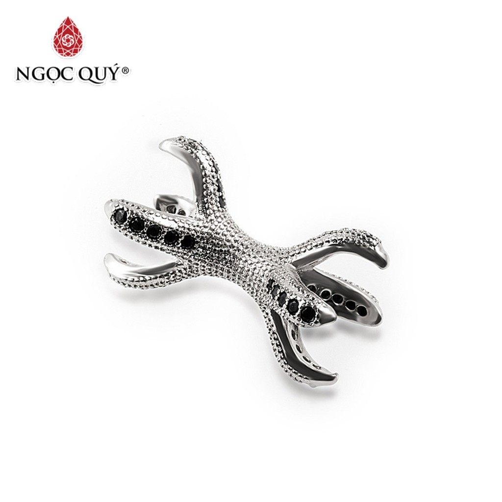 Charm si đính đá xỏ hạt 2 đầu - NQ Jewelry