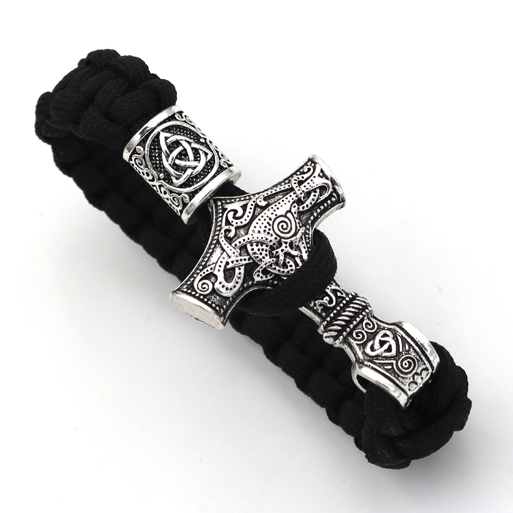 Vòng Tay Nam Lắc Tay Unisex Thời Trang Đeo Tay Nam Nữ Basic PUN Màu Bạc - Vòng tay nam Ale