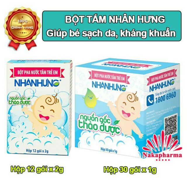 Bột tắm trẻ em Nhân Hưng