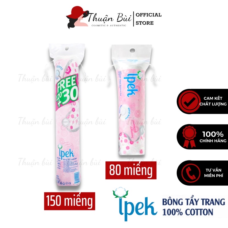 Bông Tẩy Trang Ipek Thổ Nhĩ Kỳ Ipek Klasik Cotton Pads 80 Miếng Và 150 Miếng