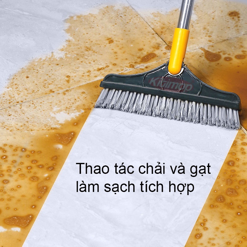 Chổi Chà Sàn Nhà Tắm Thông Minh Thiết Kế Đầu Gạt Nước Và Đầu Chổi Xoay 120 Độ Dọn Sạch Mọi Góc Bẩn