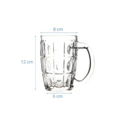 SALE HÀNG Thái Lan chính hãng Bộ 6 Cốc Ly Uống Bia Mãng Cầu Mắt Na Thủy Tinh Thái Lan - 410ml - UG 316