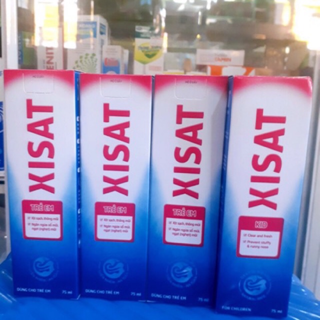 Xisat - Xịt mũi nước biển sâu XISAT Trẻ em phòng ngừa sổ mũi, ngạt mũi và viêm xoang 75ml