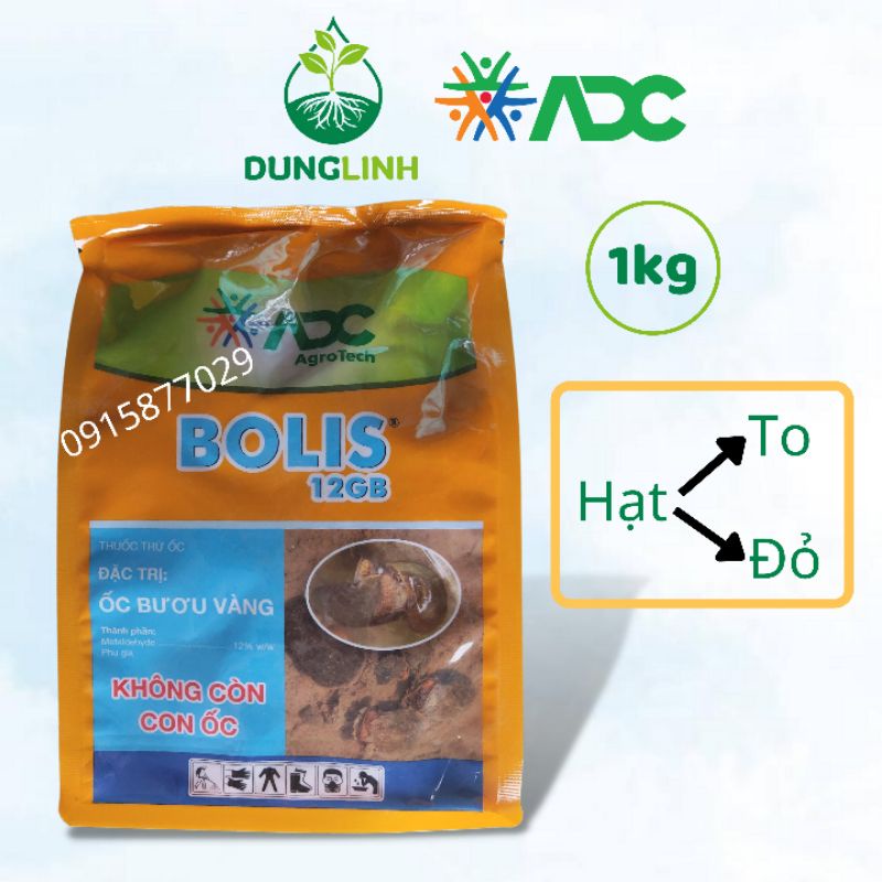 Thuốc bả mồi diệt ốc bươu vàng, ốc sên 800g-1kg tùy loại hoạt chất Metaldehyde