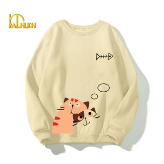 ÁO SWEATER IN MÈO DỄ THUƠNG