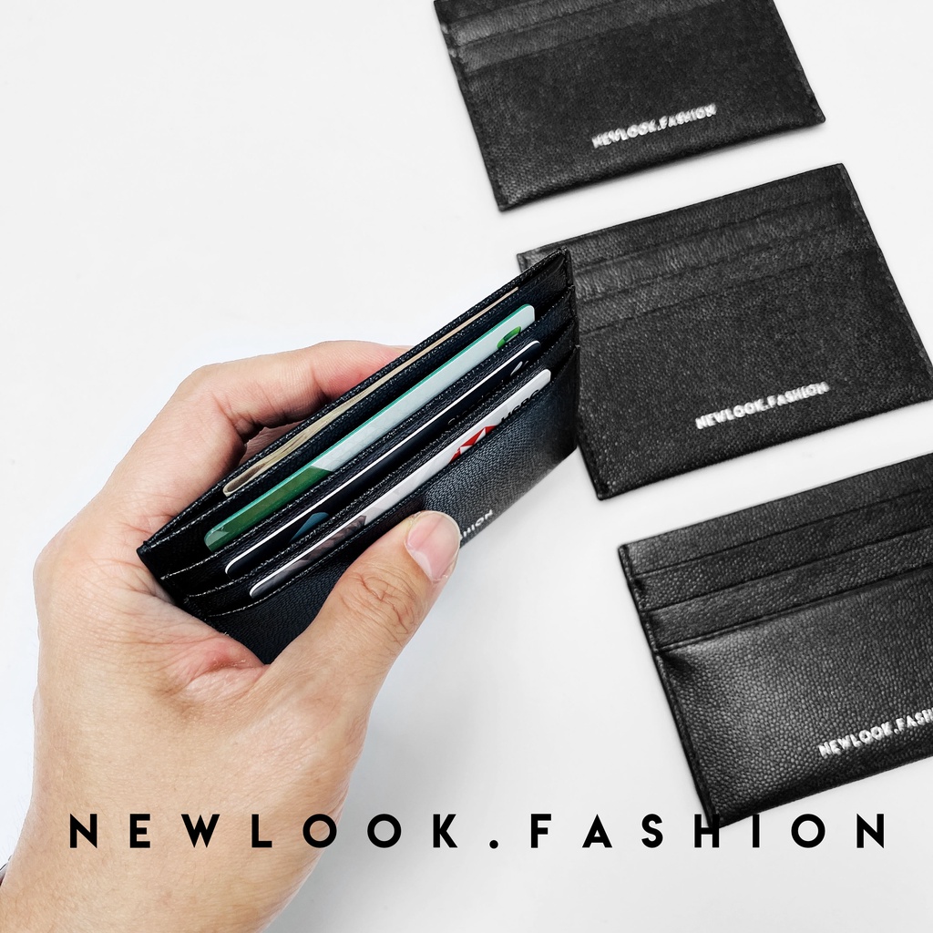 ★ VÍ ĐỰNG THẺ DA THẬT ( CARD HOLDER ) UNISEX NAM NỮ THỜI TRANG SIZE MINI NHỎ GỌN ( 6 ngăn thẻ )