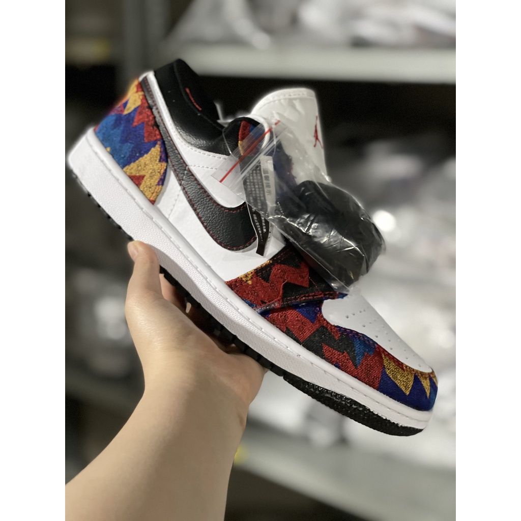 Giày Jordan cổ thấp, Jodan Low, Giày jordan thổ cẩm cao cấp đủ size Hàng Đẹp Siêu Hot Full Box, Bill