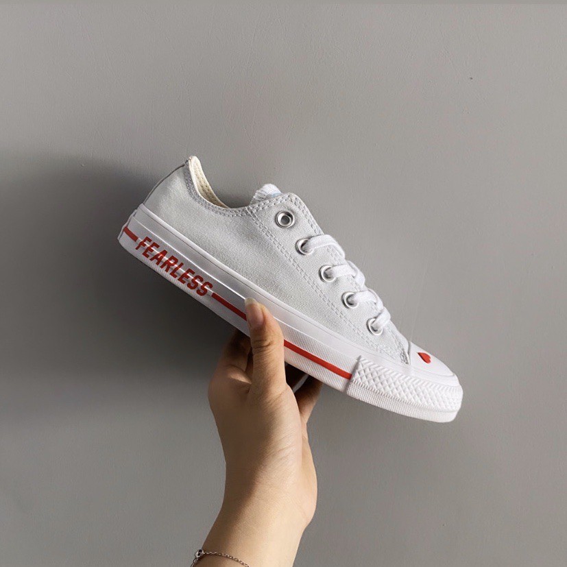 Giày Converse Love Fearlessly classic xám nhạt