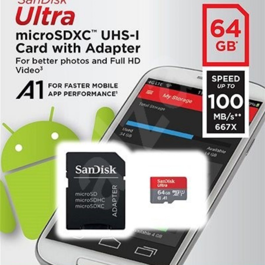 Thẻ Nhớ Sandisk 64gb Ultra Sdxc Micro Sdxc Plus