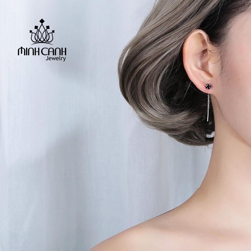 Bông Tai Bạc Nụ Đá Thả - Minh Canh Jewelry