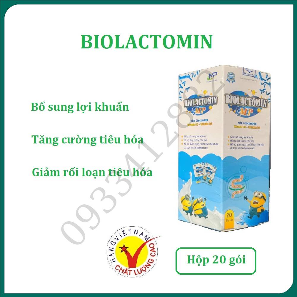 Cốm Biolactomin MP hộp 20 gói giúp bổ sung lợi khuẩn, tăng cường tiêu hóa và giảm rối loạn tiêu hóa