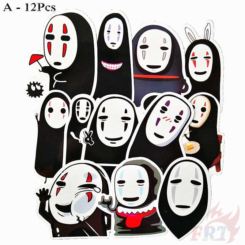 ❉ No Face Man - Series 01 Anime Stickers ❉ 1Set Miyazaki Hayao Spirited Away Fashion DIY Doodle Decals Stickers（A-12Pcs；B-39Pcs）