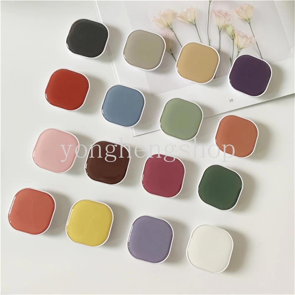 Giá Đỡ Điện Thoại Mini Hình Vuông Bằng Epoxy Resin Màu Trơn Có Thể Xoay Được