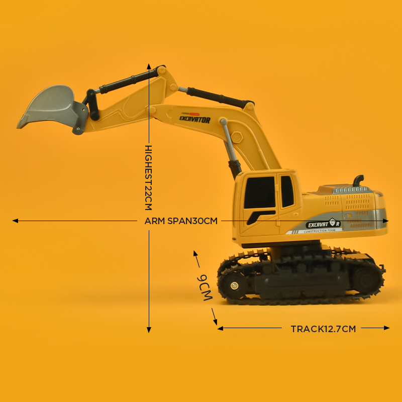 Xe Xúc Đất Điều Khiển Từ Xa 2.4ghz 6 Kênh 1: 24 Kèm Phụ Kiện