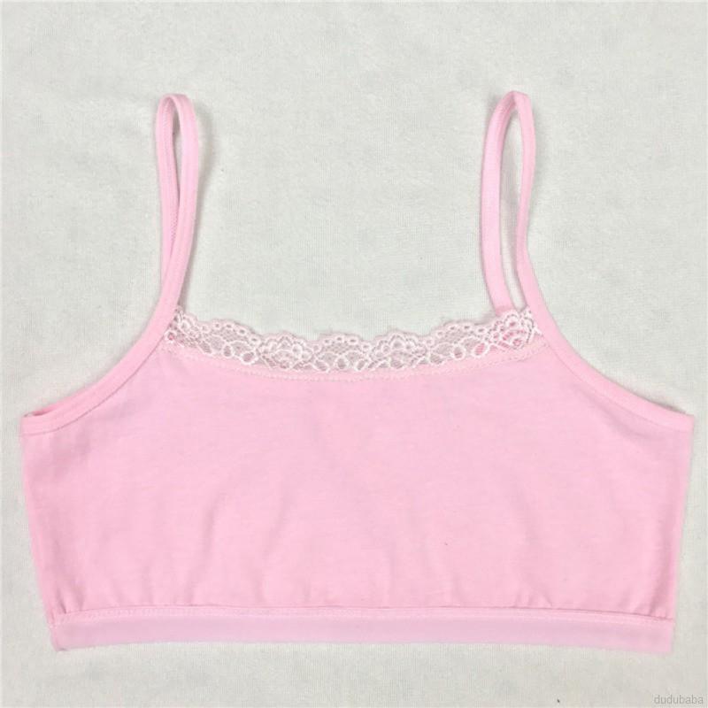 Áo Lót Cotton Viền Ren Cho Bé Gái (8-12 Tuổi)