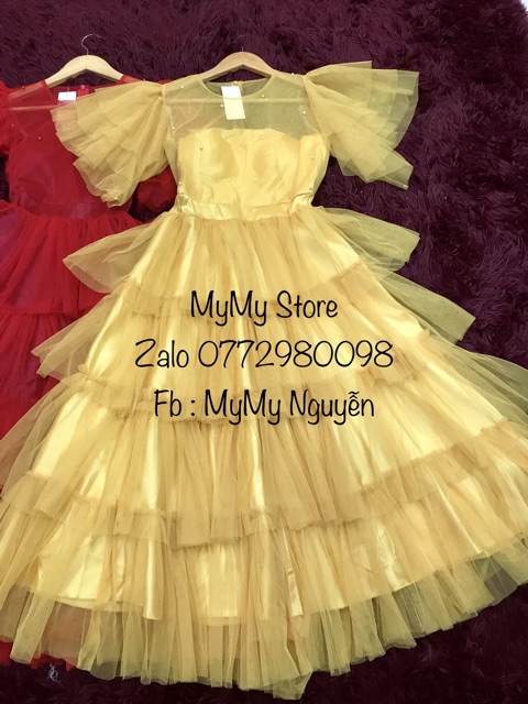 KÈM ẢNH/VIDEO THẬT - Đầm xoè tầng tay cánh kết cườm SIÊU XINH -MS64V- Size ML đến 58kg | BigBuy360 - bigbuy360.vn