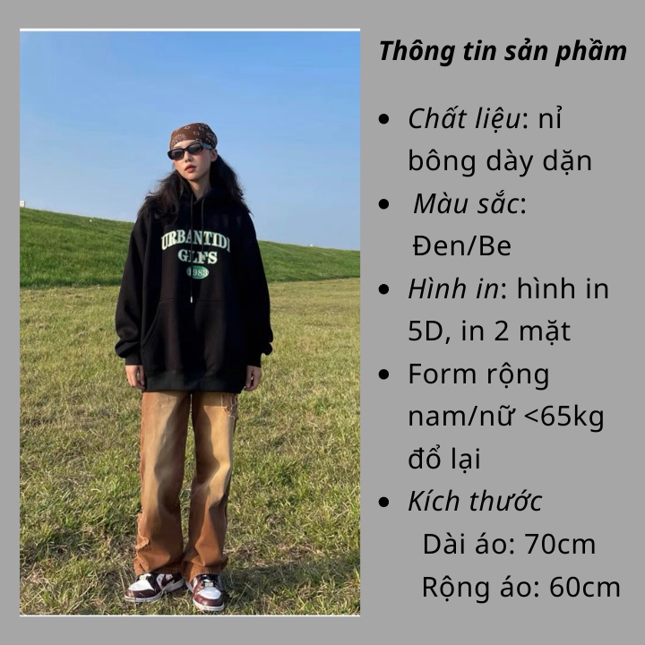 Áo hoodie nữ/Áo nỉ form rộng tay bông unisex nam nữ hình in BÀN CỜ cao cấp chất nỉ bông dày dặn RÔ STORE HD16 | BigBuy360 - bigbuy360.vn