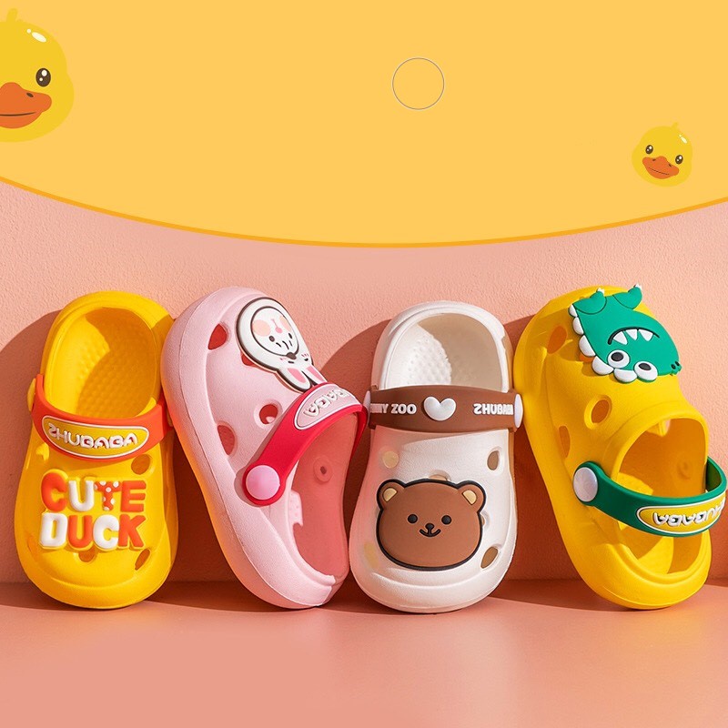 Dép Sục Cho Bé Gái Bé Trai Cao Cấp Siêu Nhẹ Sục Cross Phù Hợp Cho Bé Từ 1 Đến 5 Tuổi Đế Mềm Chống Trơn Trượt