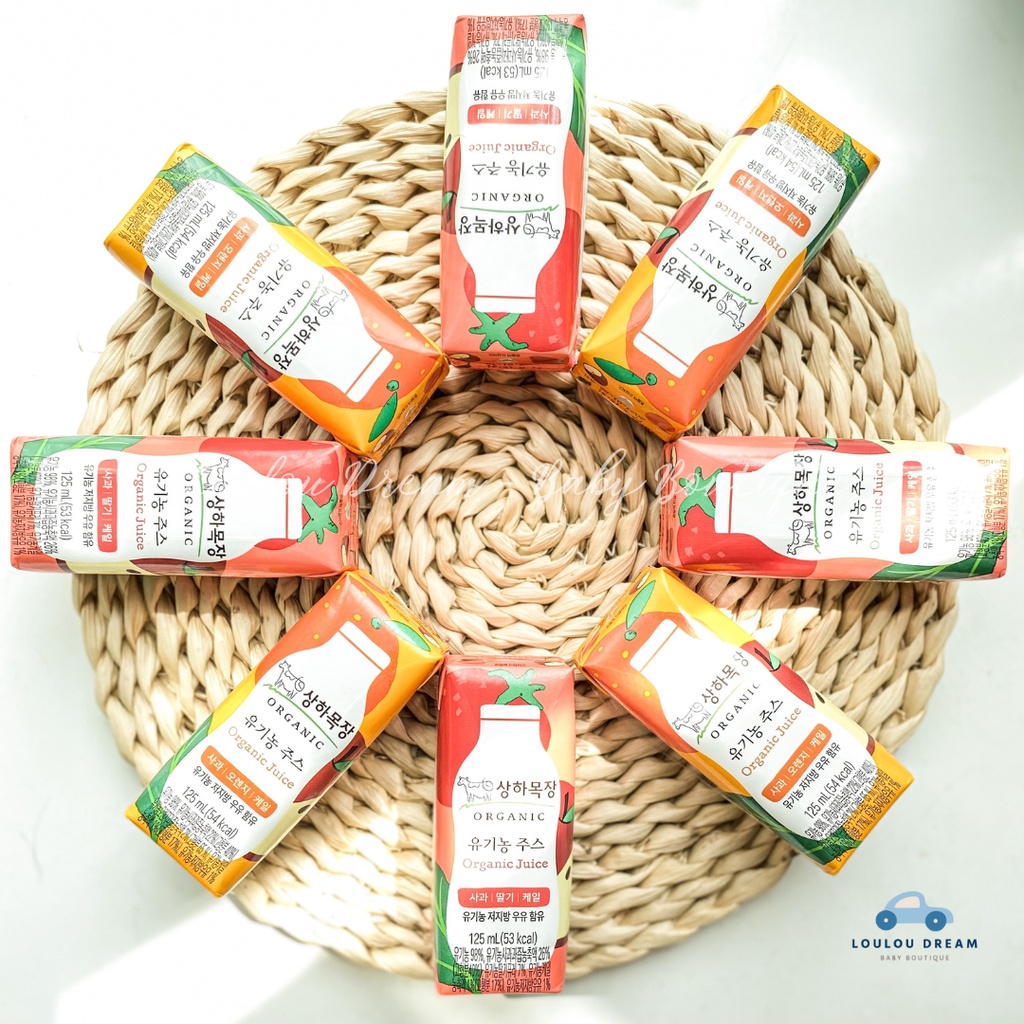 Nước ép hoa quả hữu cơ Maeil Hàn Quốc Organic Juice Sangha Farm hộp 125ml