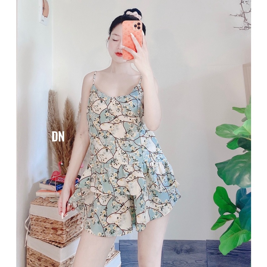 Bộ Ngủ Hai Dây Baby Lụa Satin Cao Cấp - Bộ Đồ Pijama Boody BV06 | BigBuy360 - bigbuy360.vn