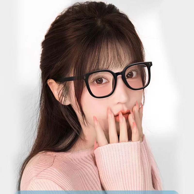 Kính cận thời trang nam nữ Hottrend tròng mắt hồng cá tính chống tia UV mới nhất  EMOJI siêu bền đẹp giá rẻ 091