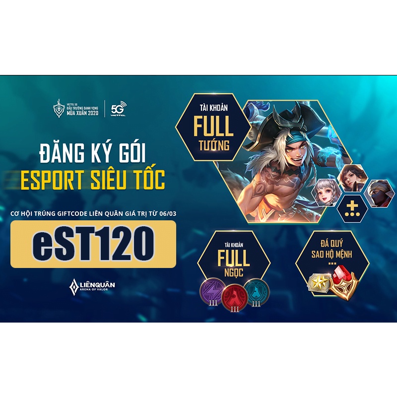 Sim 4G viettel EST120 28GB/28 ngày miễn phí chơi hoặc livestream game liên quân không lo nạp tiền,Mphí game Liên quân
