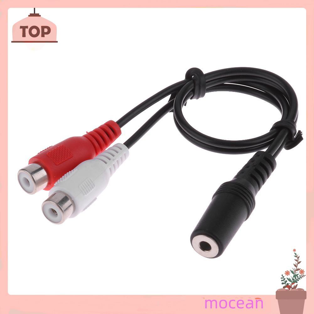 Dây Cáp Âm Thanh Chia 2 Cổng Rca 3.5mm Tiện Dụng