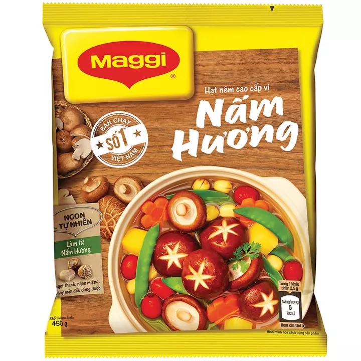 COMBO 2 GÓI HẠT NÊM MAGGI NẤM HƯƠNG - gói 450gr