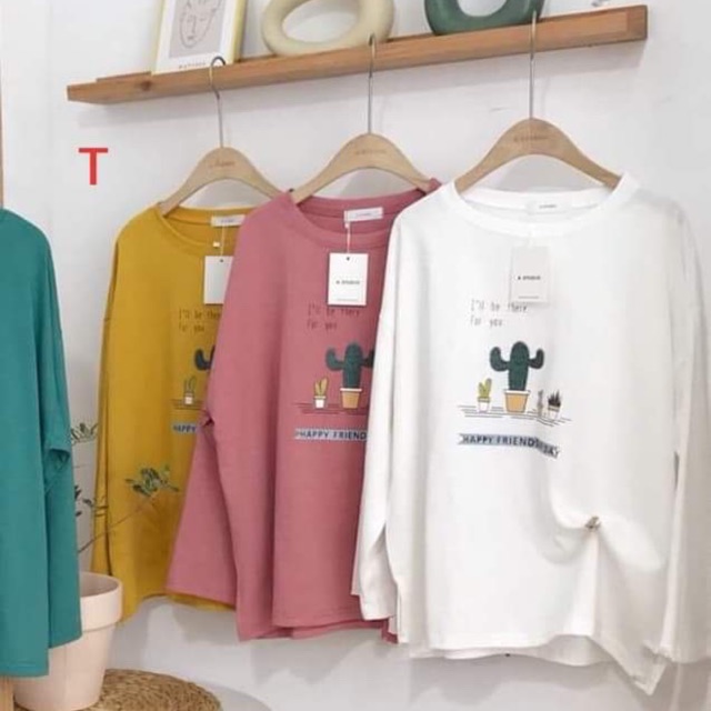 Áo xuông chậu cây xương rồng chữ For you Tr&Đ