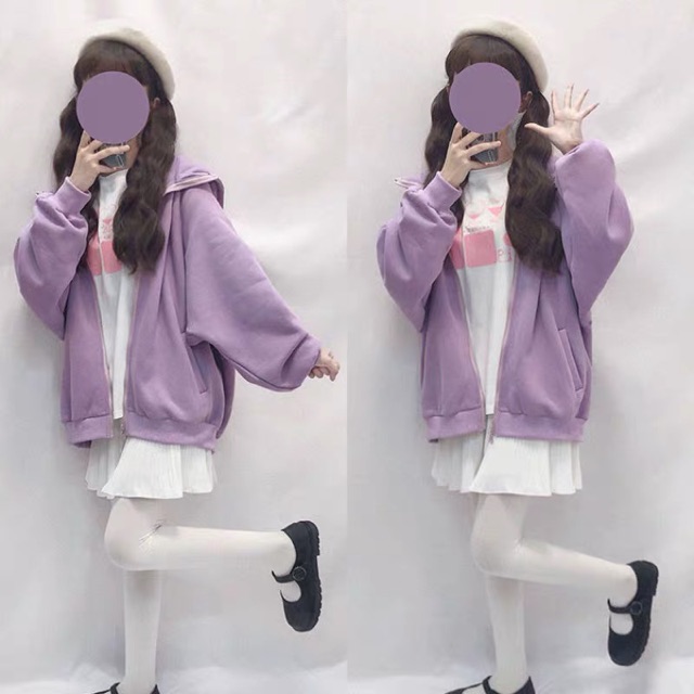 Áo khoác nỉ mũ ngựa sừng HSU1019